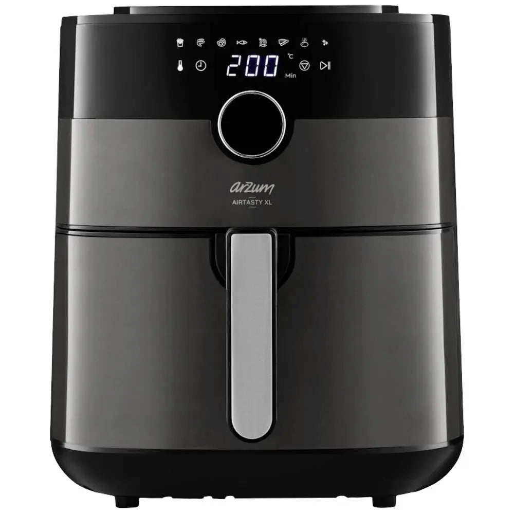 B-Ware Arzum Heißluftfritteuse Airfryer Silber Schwarz Timer überhitzungsschutz 6 L659