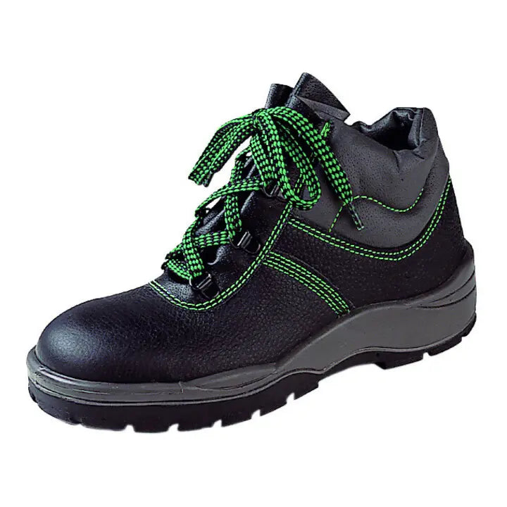 B-Ware Asatex Bau Schnürstiefel Arbeitsschuhe Leder Schwarz S3 Sra En20345 Größe 37