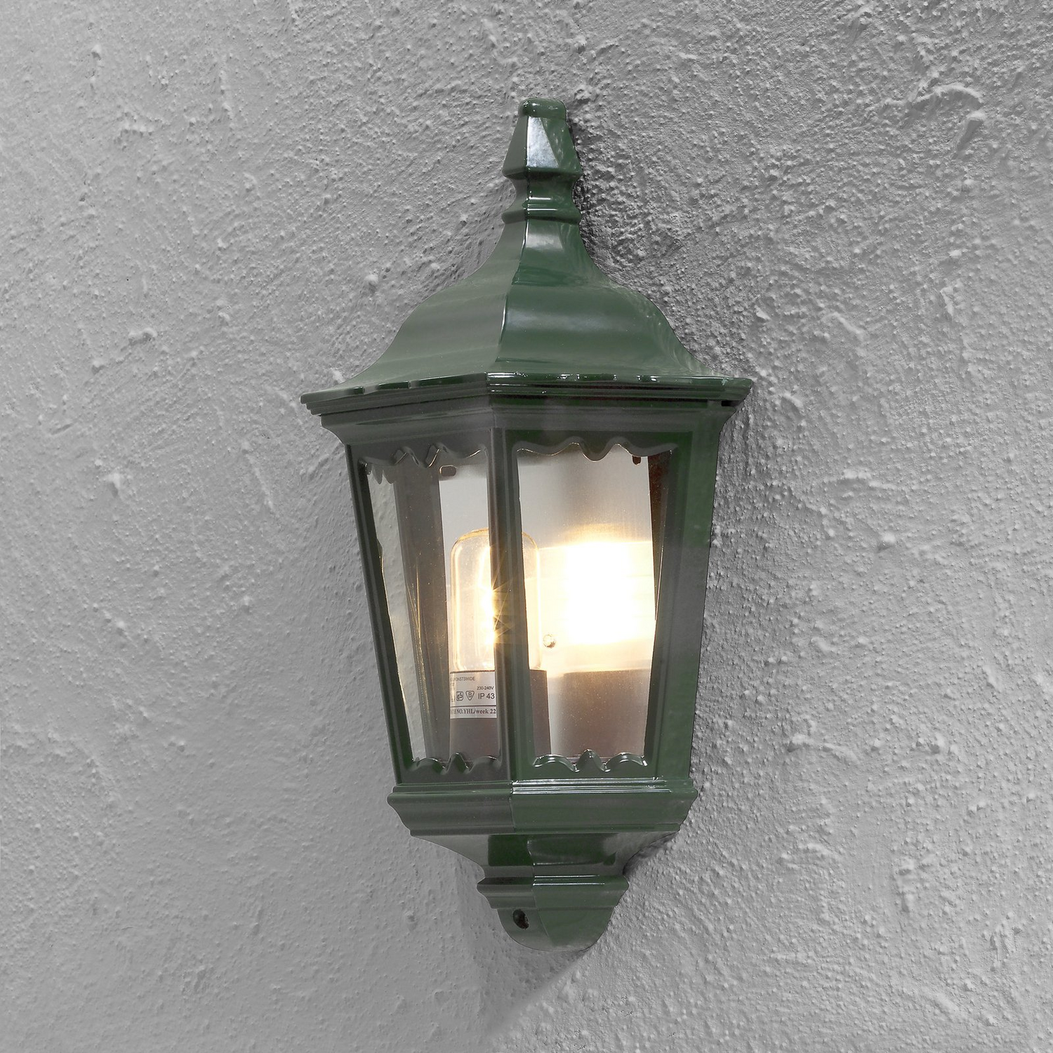 B-Ware Konstsmide Außenwandleuchte Firenze Halbschale Grün Wandlampe Wandleuchte Lampe