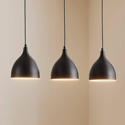 B-Ware Euluna Pendelleuchte Nanu Hängeleuchte Leuchte Lampe Metall Schwarz 3 Flammig203