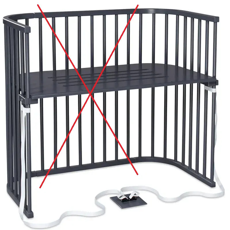 B-Ware Babybay Beistellbett Babybett Boxspring Xxl Gurtbefestigung Grau Siehe Text/Foto