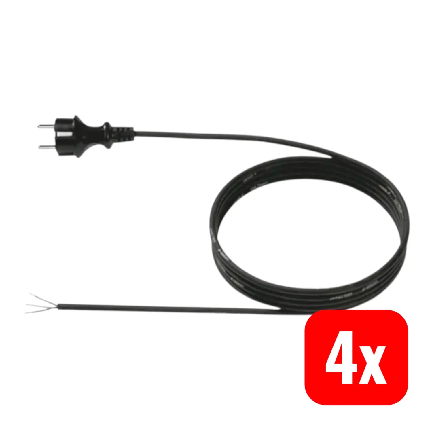 B-Ware Bachmann Stromkabel Zuleitung Kabel H07 Rn F 3 G1,0 Schwarz 5m 4 Stück