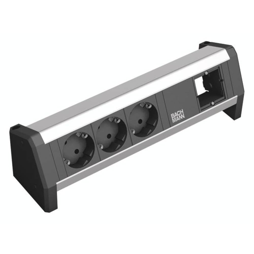 B-Ware Bachmann 902000 Steckdosenleiste Mehrfachsteckdose Aluminium Schutzkontakt