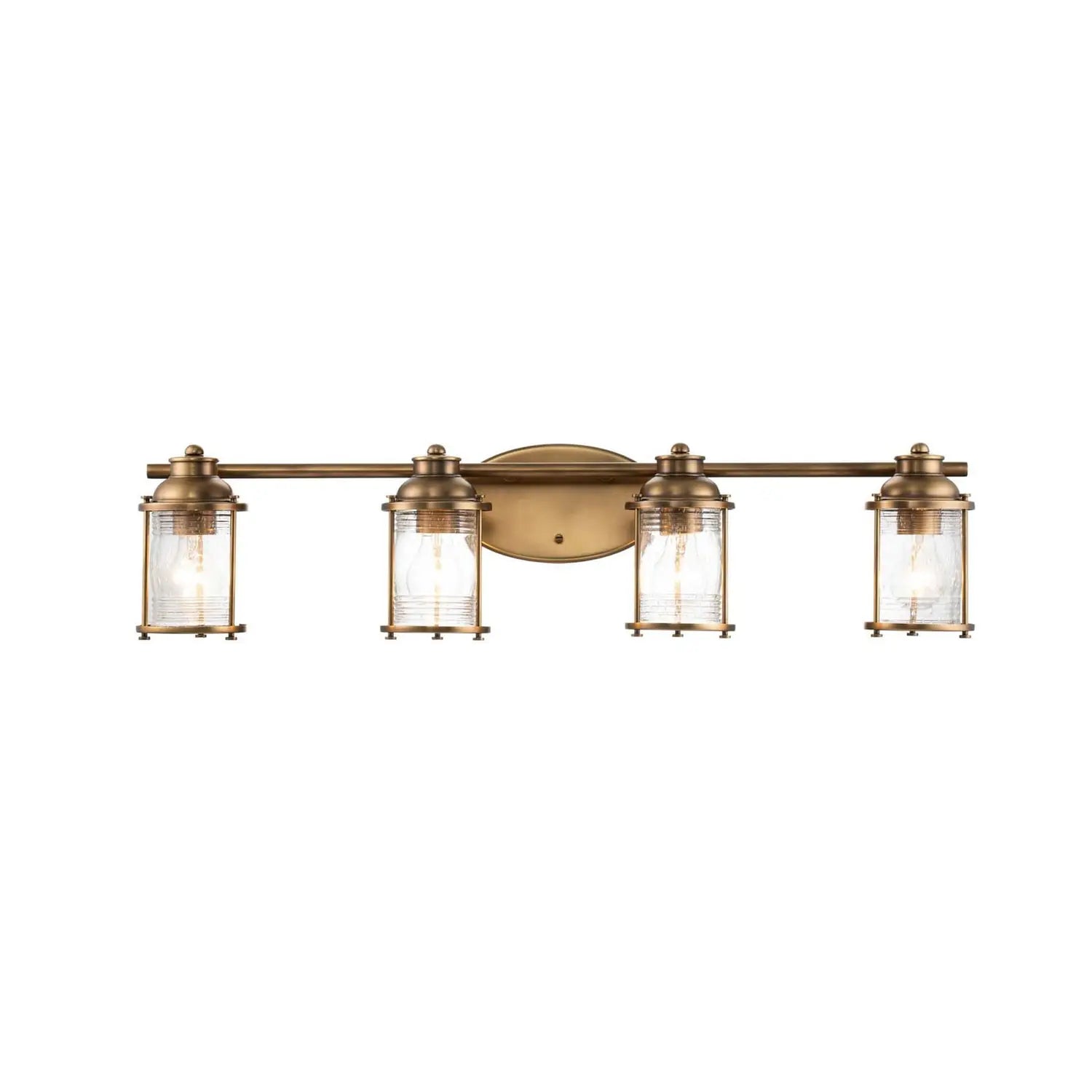 B-Ware Quintiesse Wandleuchte Wandlampe Badleuchte Ashland Bay Messing Glas 4 Flg