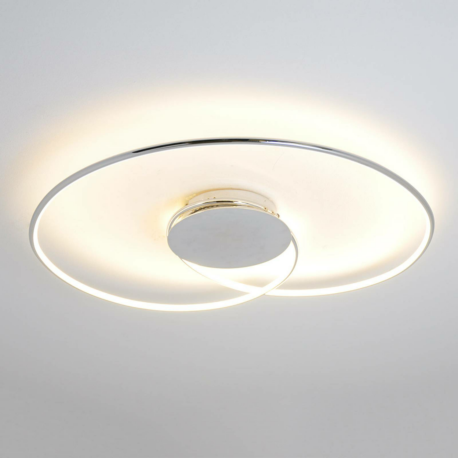 B-Ware Lindby Led Deckenlampe Joline Deckenlampe Lampe Wonzimmerlampe 31 W 74 Cm Chrom