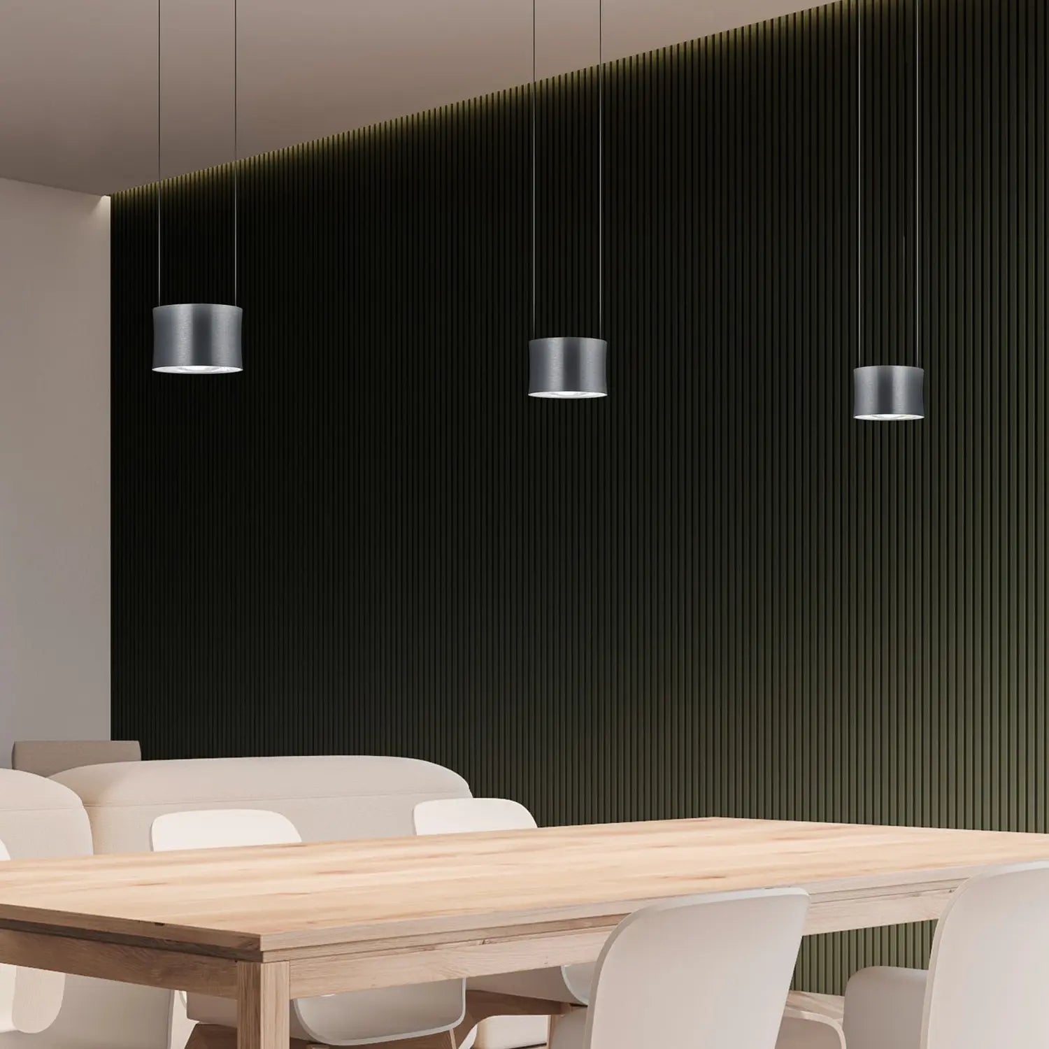 B-Ware Bankamp Pendelleuchte Hängeleuchte Led Lampe Impulse Anthrazit Aluminium Glas