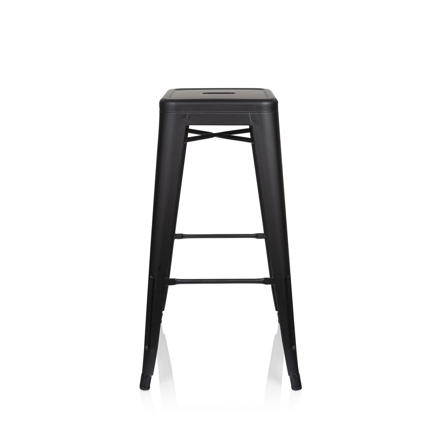 B-Ware Hjh Office Barhocker Hocker Sitzgelegenheit Vantaggio High Seidenmatt Schwarz