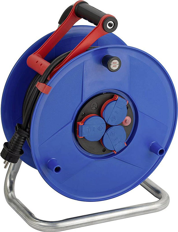 B-Ware Brennenstuhl 1233120 Kabeltrommel 40m Schwarz Schutzkontakt Stecker Außenbereich