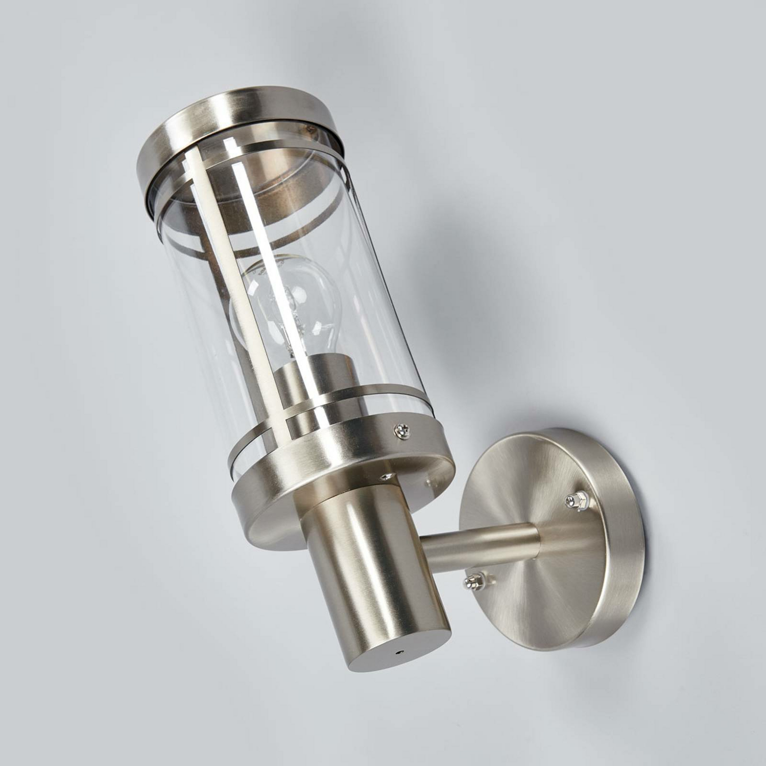 B-Ware Lindby Außenwandleuchte Djori Außenlampe Wandleuchte Wandleuchte E27 Edelstahl