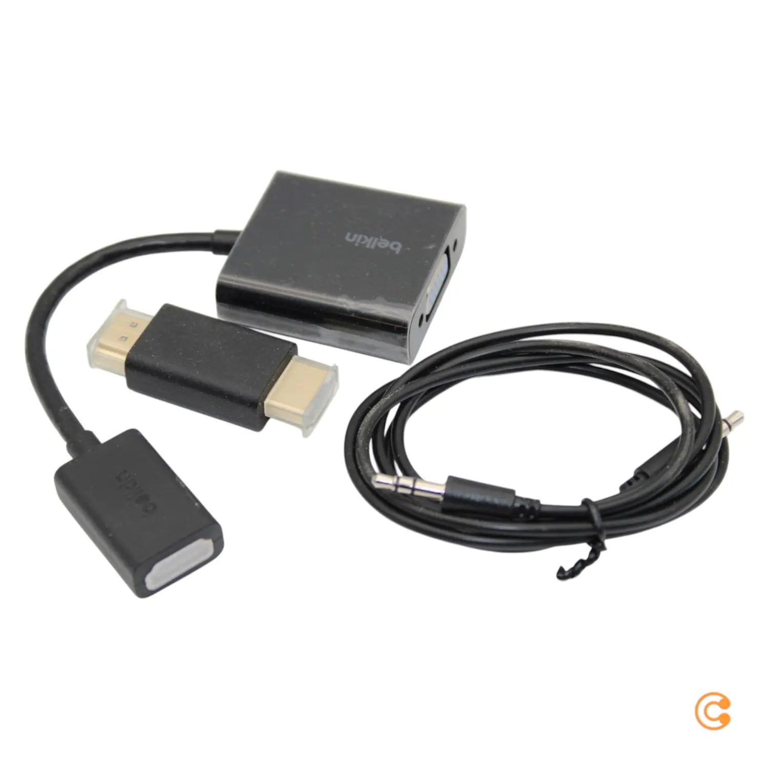 B-Ware Belkin Hdmi / Vga Adapter Hdmi Buchse Vga Buchse Klinkenbuchse 3.5 Mm Schwarz