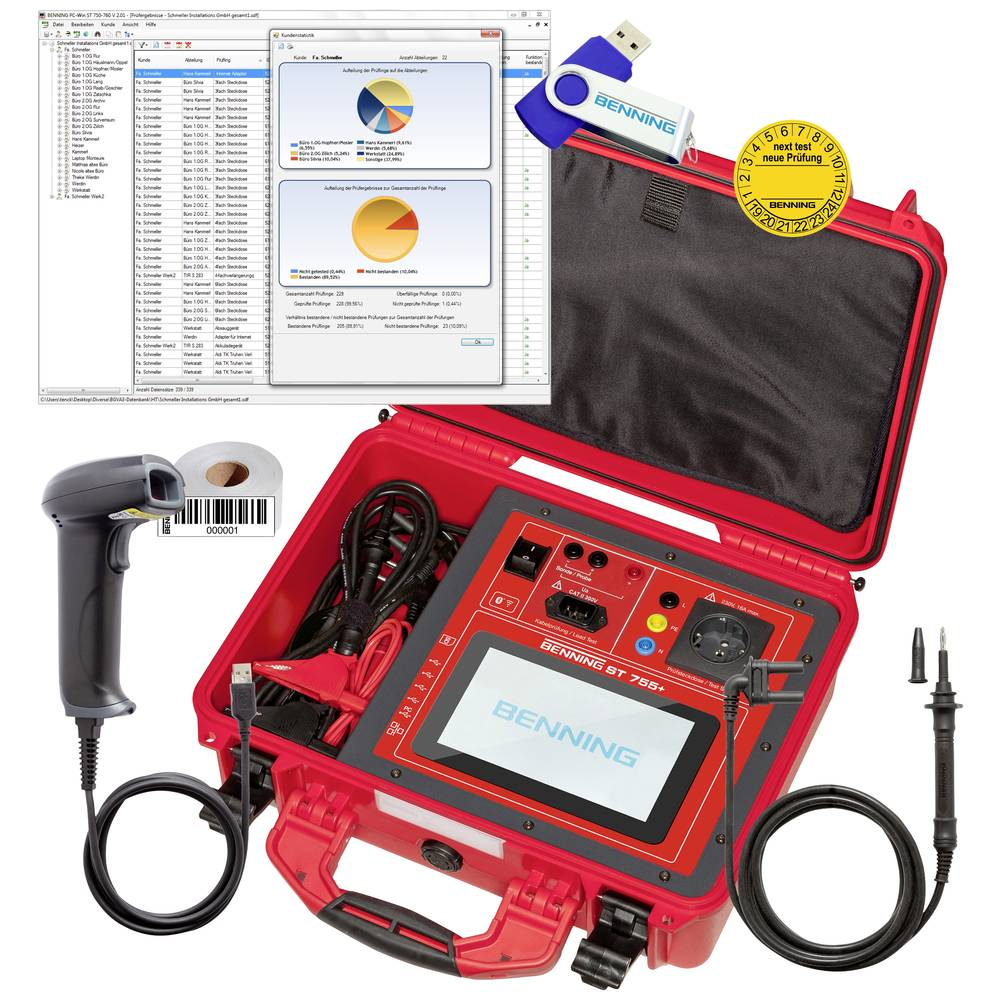 B-Ware Benning Gerätetester Set Zur Prüfung Elektrischer Medizinisch Elektrischer Gerät