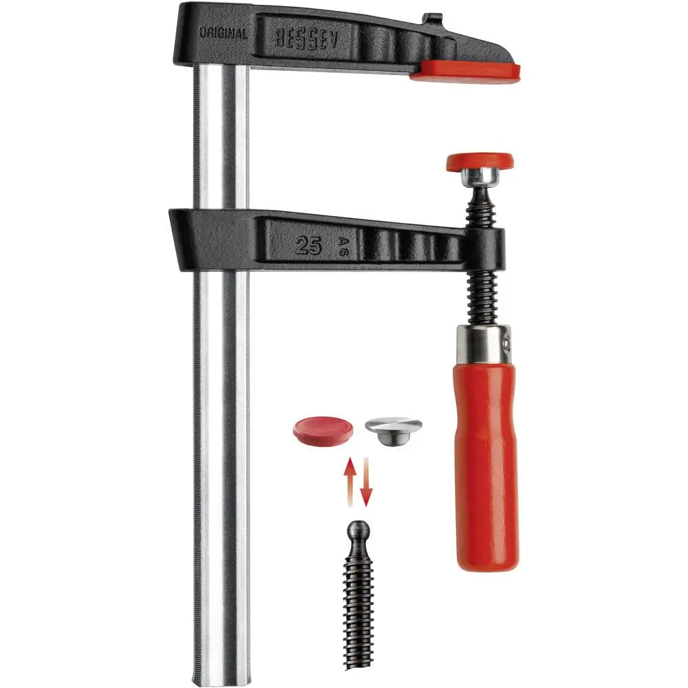 B-Ware Bessey Schraubzwinge Zwinge Tiefspann Temperguss Tg 250 100 Holzgriff 1 Stück