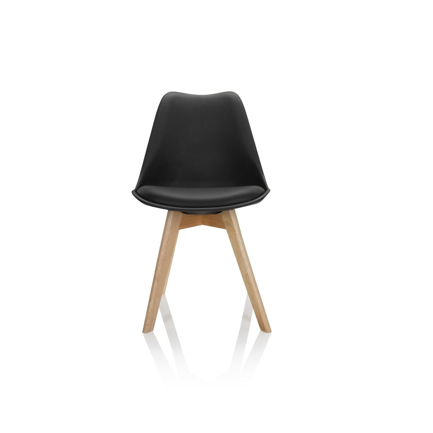 B-Ware Hjh Office Besucherstuhl Schalenstuhl Scandi Kunststoff Schwarz 4er Pack Mö725