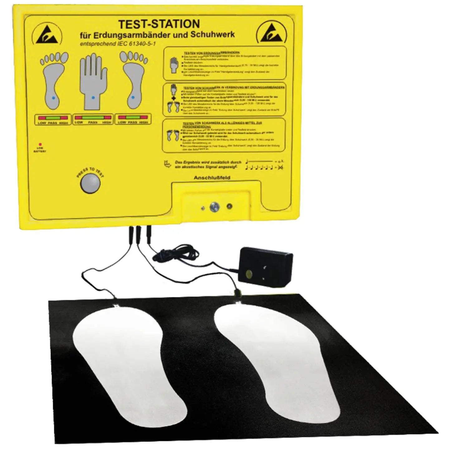 B-Ware Bjz Teststation Prüfstation Kit Armband Schuhteststation Esd Wandbefestigung