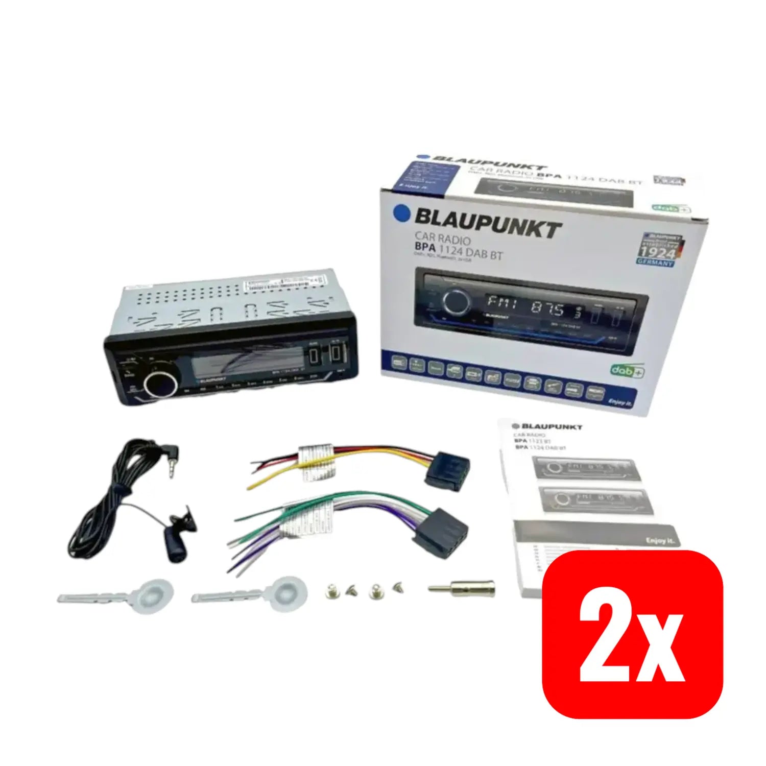 B-Ware Blaupunkt Bpa 1124 Dab Bt Autoradio Radio Bluetooth Fse Dab Tuner 2 Stück
