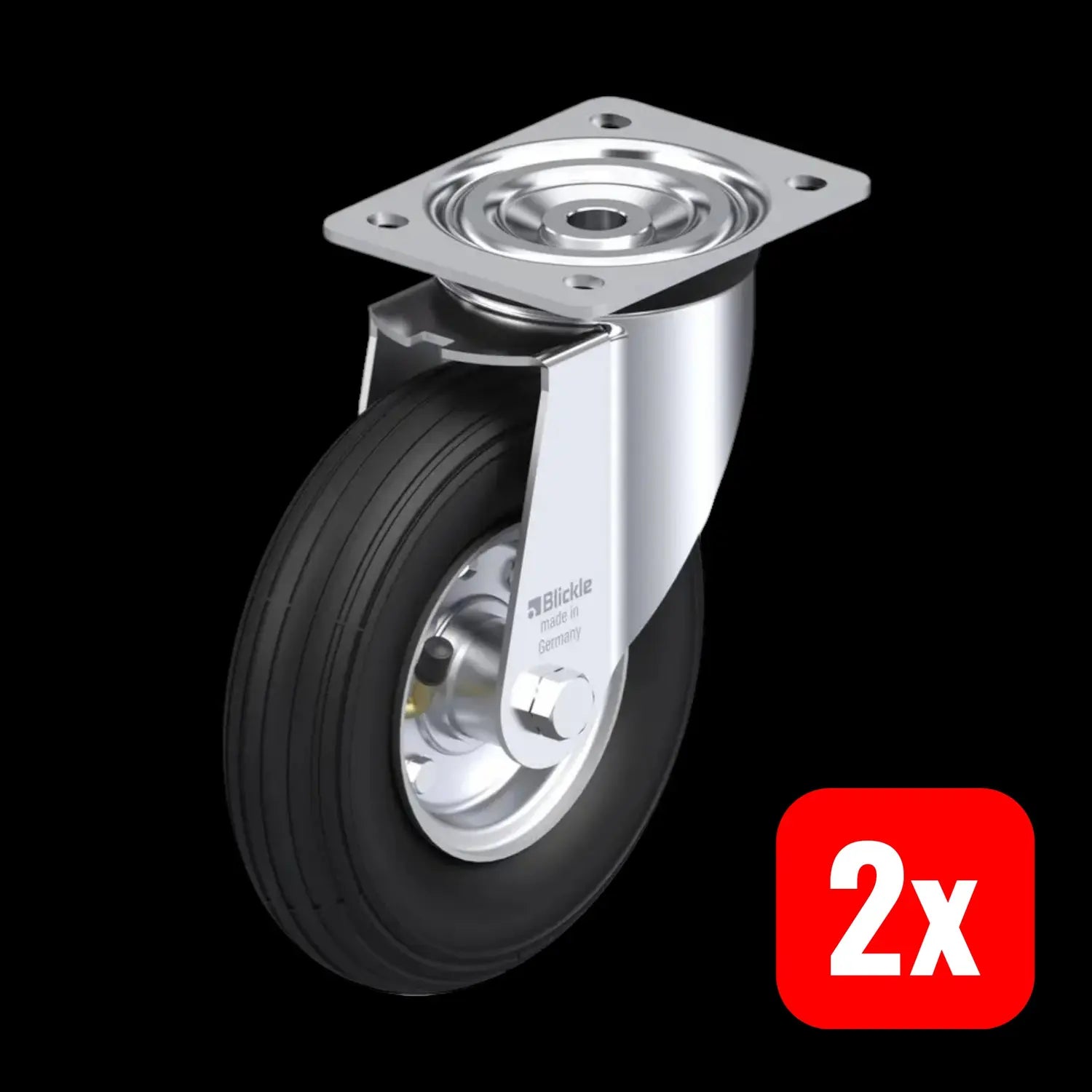 B-Ware Blickle Lenkrolle Rad 35980 L P 200 R Transportrolle Rad Durchmesser 200 2 Stück