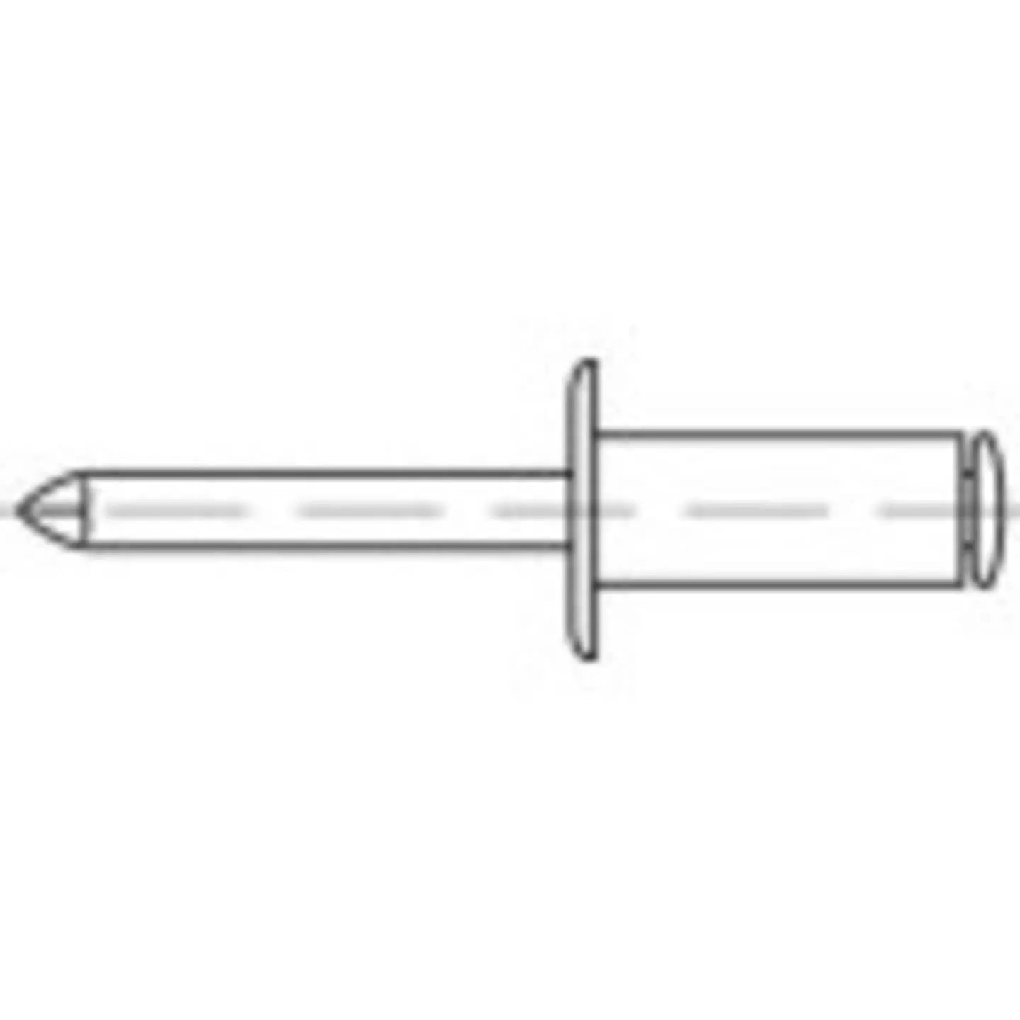 B-Ware Toolcraft Blindniete Aluminium Stahl Flachkopf Din 7337 6 Mm 30 Mm 250 Stück