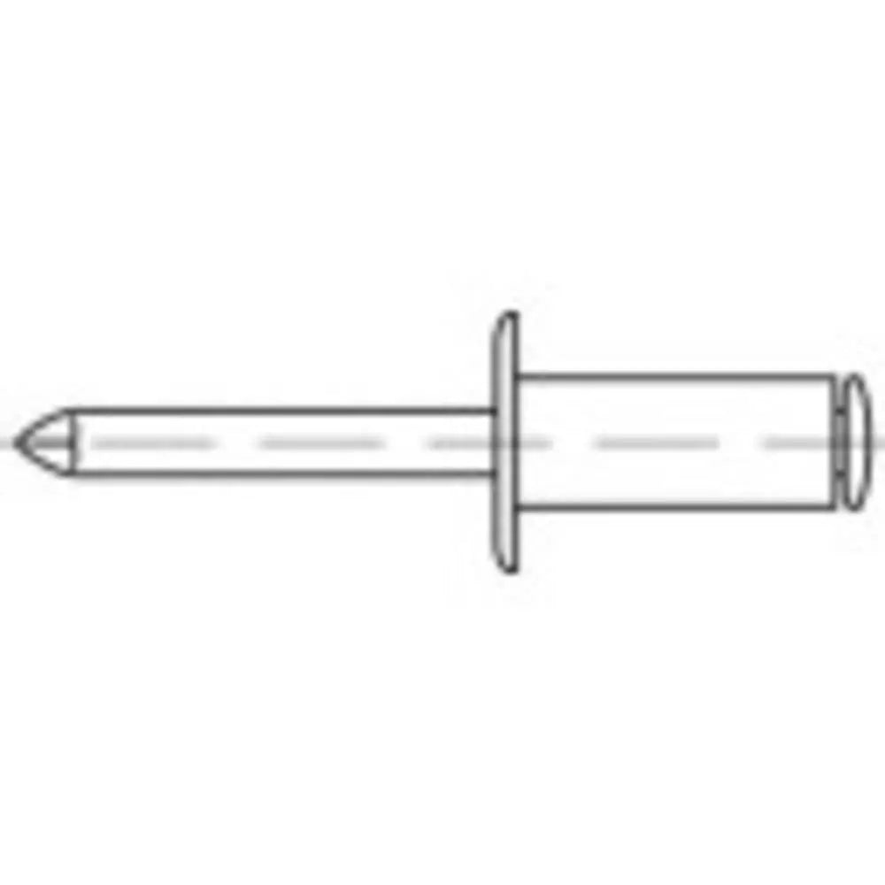 B-Ware Toolcraft Blindniete Niete Aluminium Stahl 100 Stück 6 Mm 35 Mm