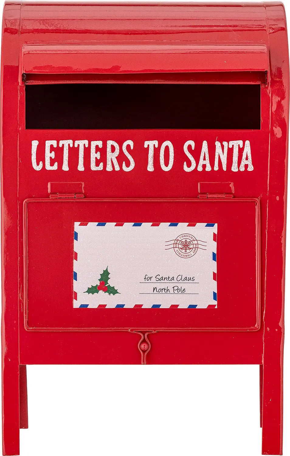 B-Ware Bloomingville Briefkasten Postkasten Weihnachtsdeko Dekoration Rot Eisen Carlo