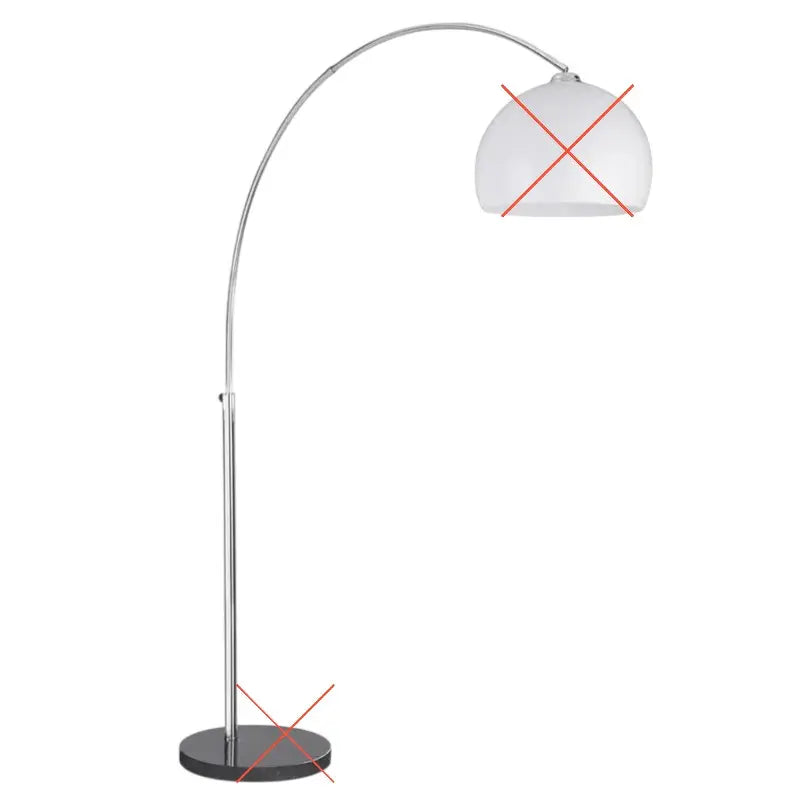 B-Ware Arcos Bogenleuchte Stehlampe Wohnzimmer Bogenleuchte Silber Siehe Text/Foto