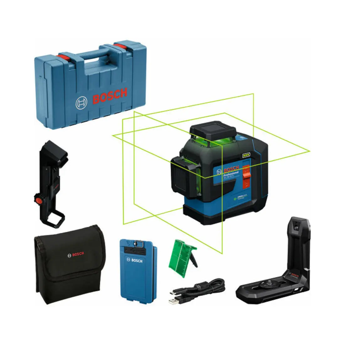 B-Ware Bosch Linienlaser Kreuzlinienlaser Gll 80 33 G Grün Handwerkerkoffer Usb C Kabel