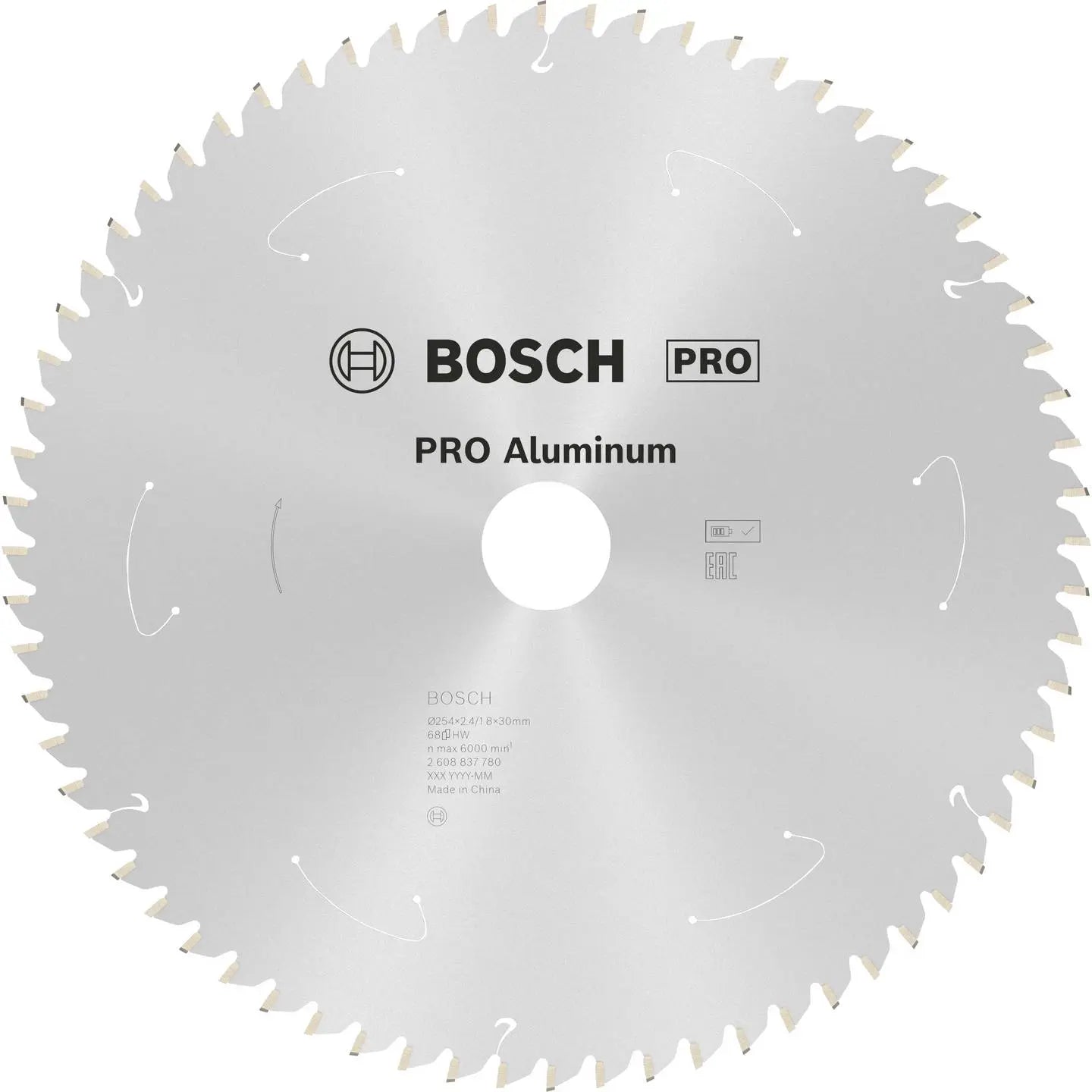 B-Ware Bosch Kreissägeblatt Sägeblatt Standard For Aluminium Kunststoff Holz 254x30 Mm