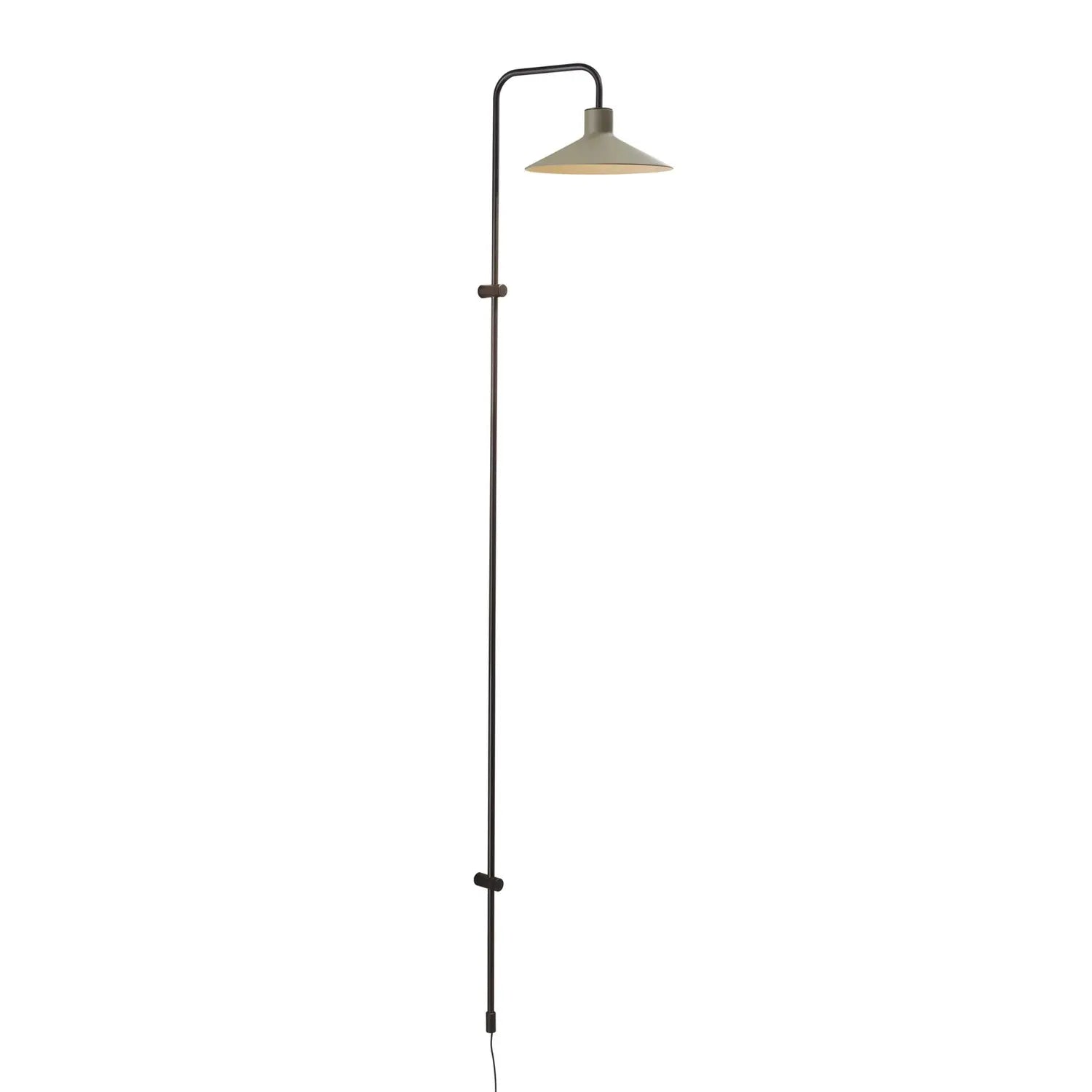 B-Ware Bover Wandlampe Wandleuchte Platet A05 Schwarz Olivgrau Aluminium Eisen E14 Led