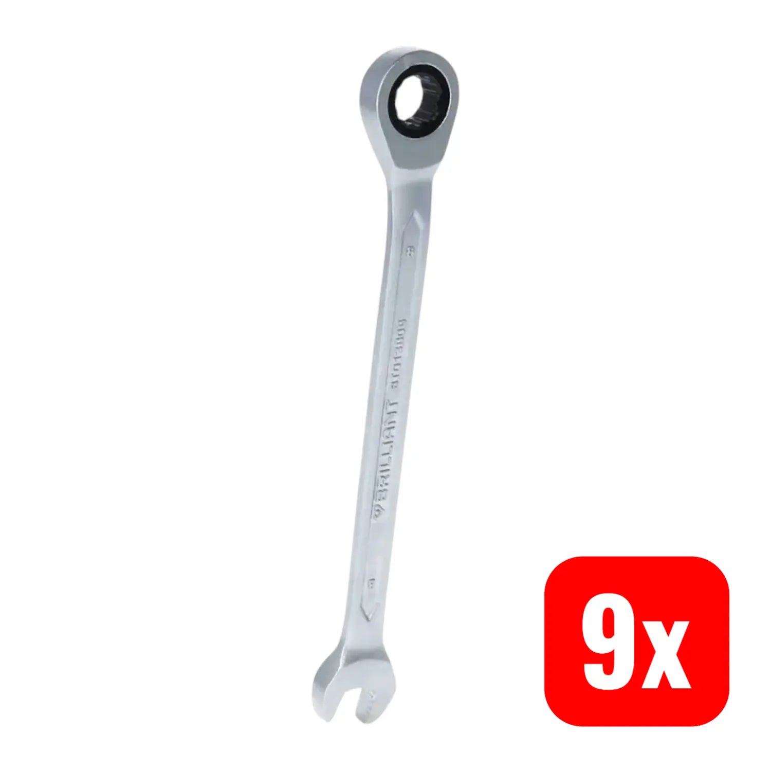 B-Ware Brilliant Tools Ring Ratschenschlüssel Maulschlüssel Metrisch 8 Mm 9 Stück