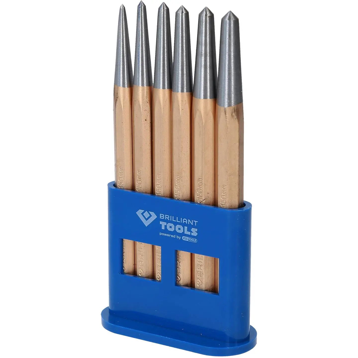 B-Ware Brilliant Tools Körner Satz Dorn Set Werkzeug Stahl 6tlg Kunststoffbox