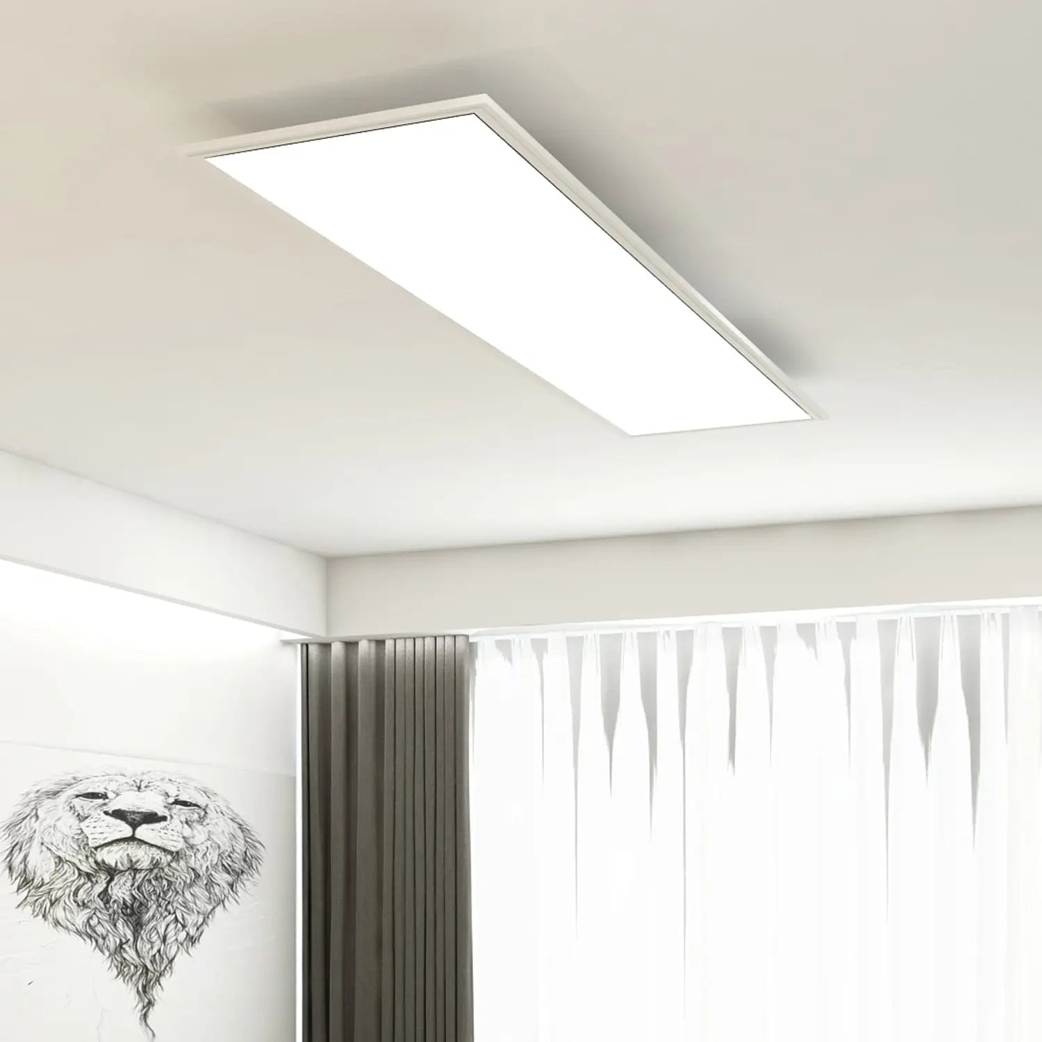 B-Ware Briloner Led Panel Deckenleuchte Weiß Panel Simple Universalweiß 119,5 Cm 4000 K