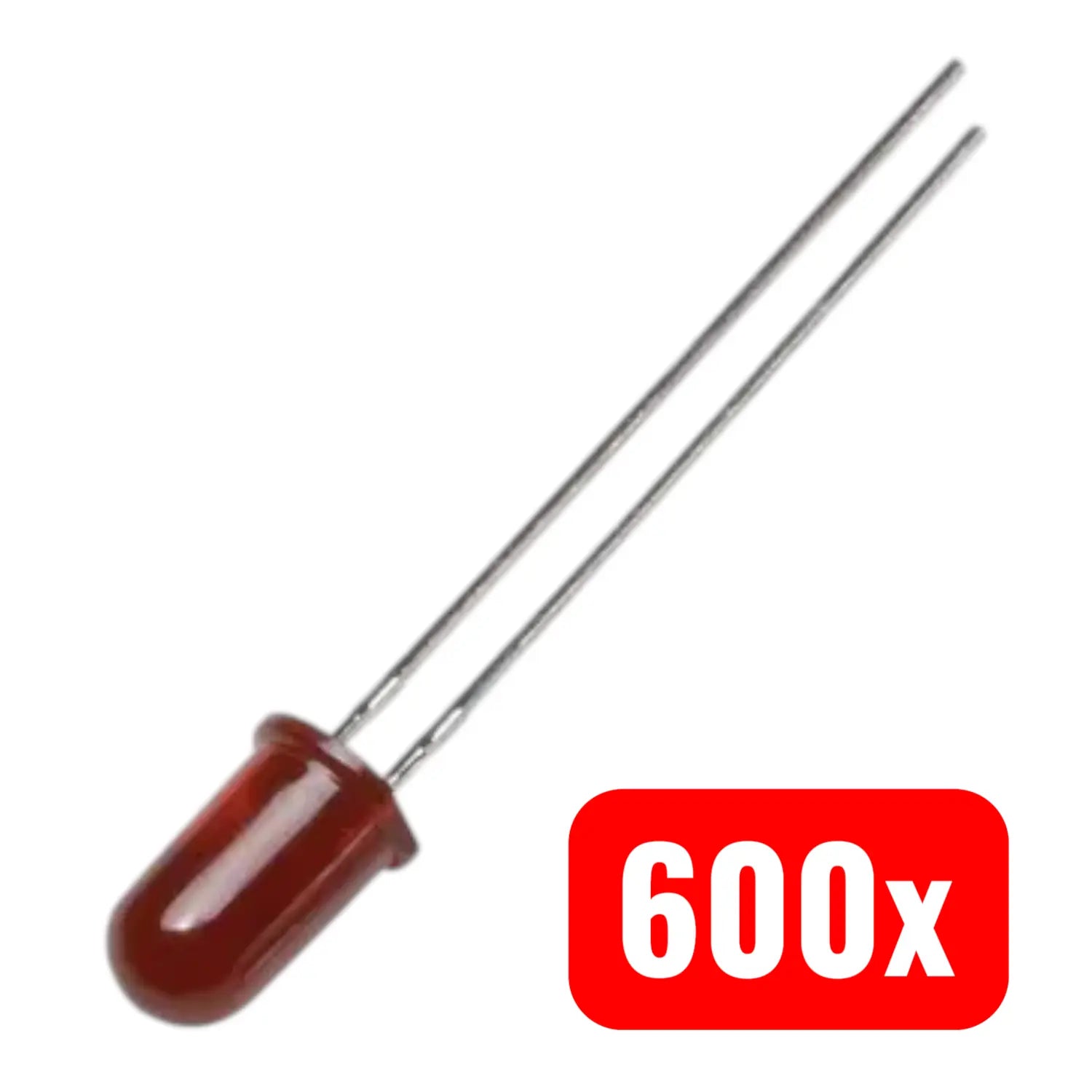 B-Ware Broadcom Led Leuchtdiode Lampe Rot Bedrahtet 3 Mm 45 Mcd 60 Grad 20 M A 600 Stück
