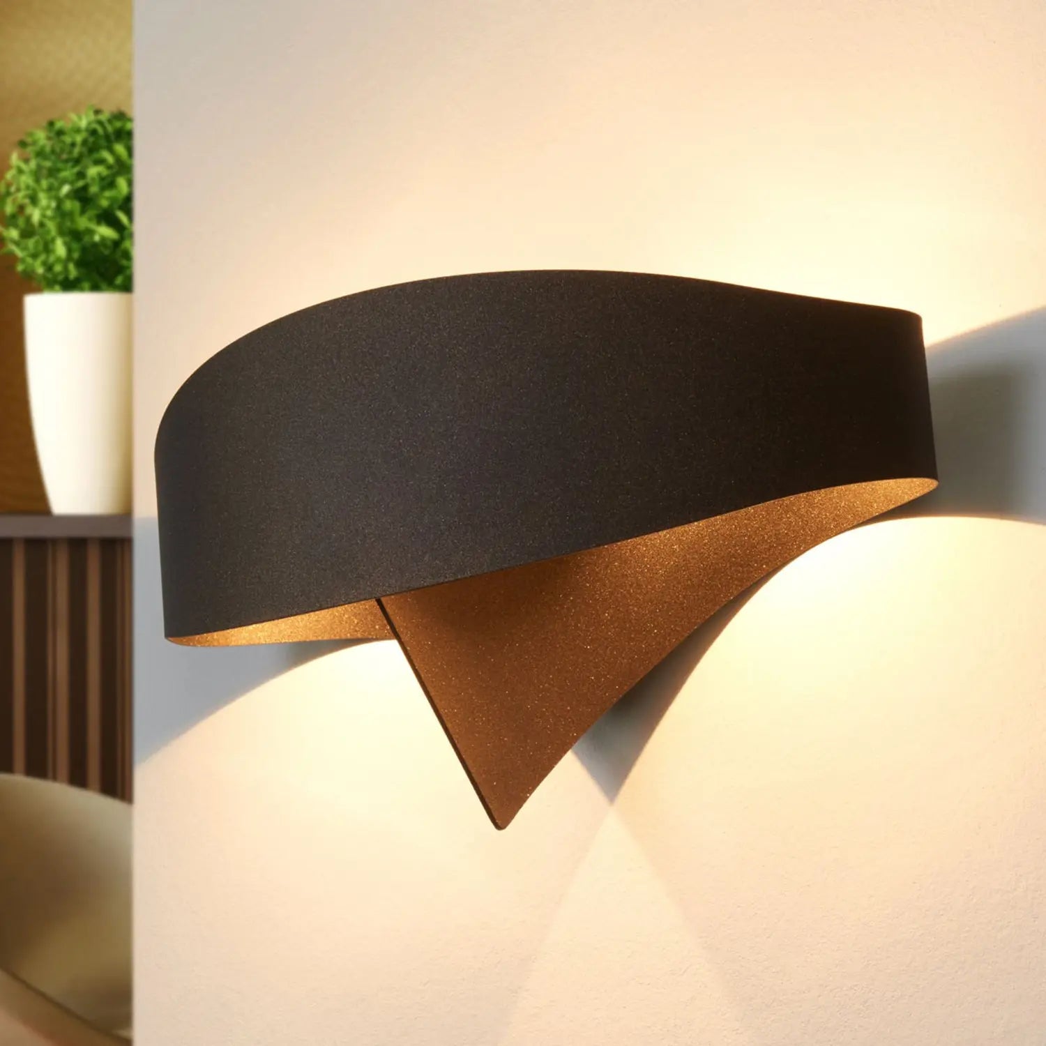 B-Ware Selène Bronzene Designer Wandleuchte Scudo Wandleuchte Wandlicht Lampe Leuchte