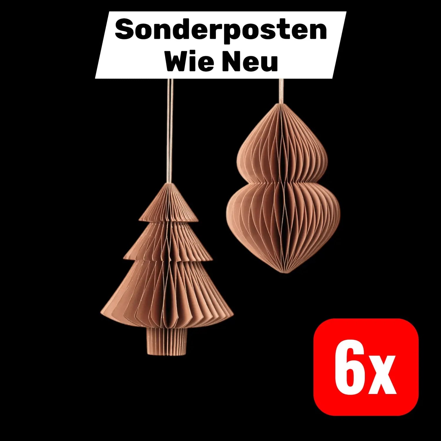 B-Ware Broste Copenhagen Weihnachtsanhänger Deko Tannenbaum Und Zapfen Rostbraun 6 Sets