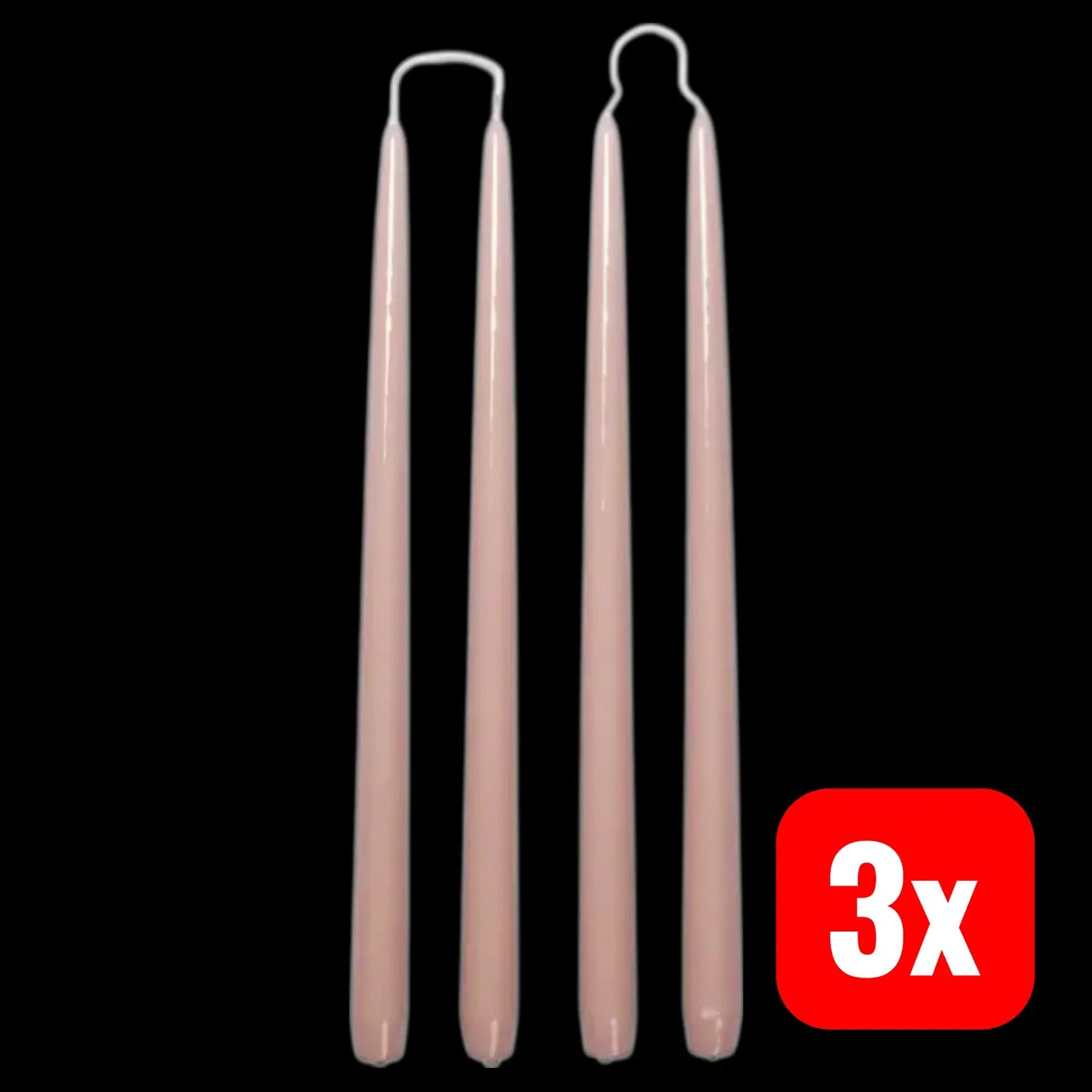 B-Ware Broste Copenhagen Kerze Stabkerze Smooth Mauve Pink Set 4 Paraffin 3 Sets
