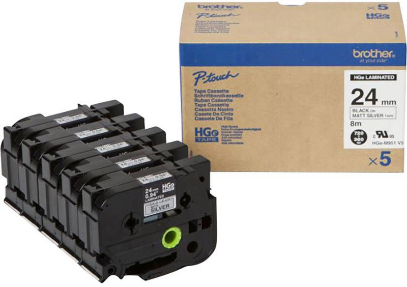 B-Ware Brother Band H Ge M951 V5 Etikettensilber 24mm P Touch 9500 Pc 3 Stück Siehe Text