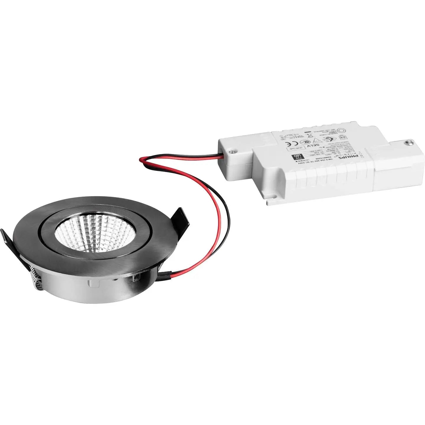 B-Ware Brumberg Einbaustrahler Set Deckenspot Led Leuchte Dimmbar Nickel Schnellmontage