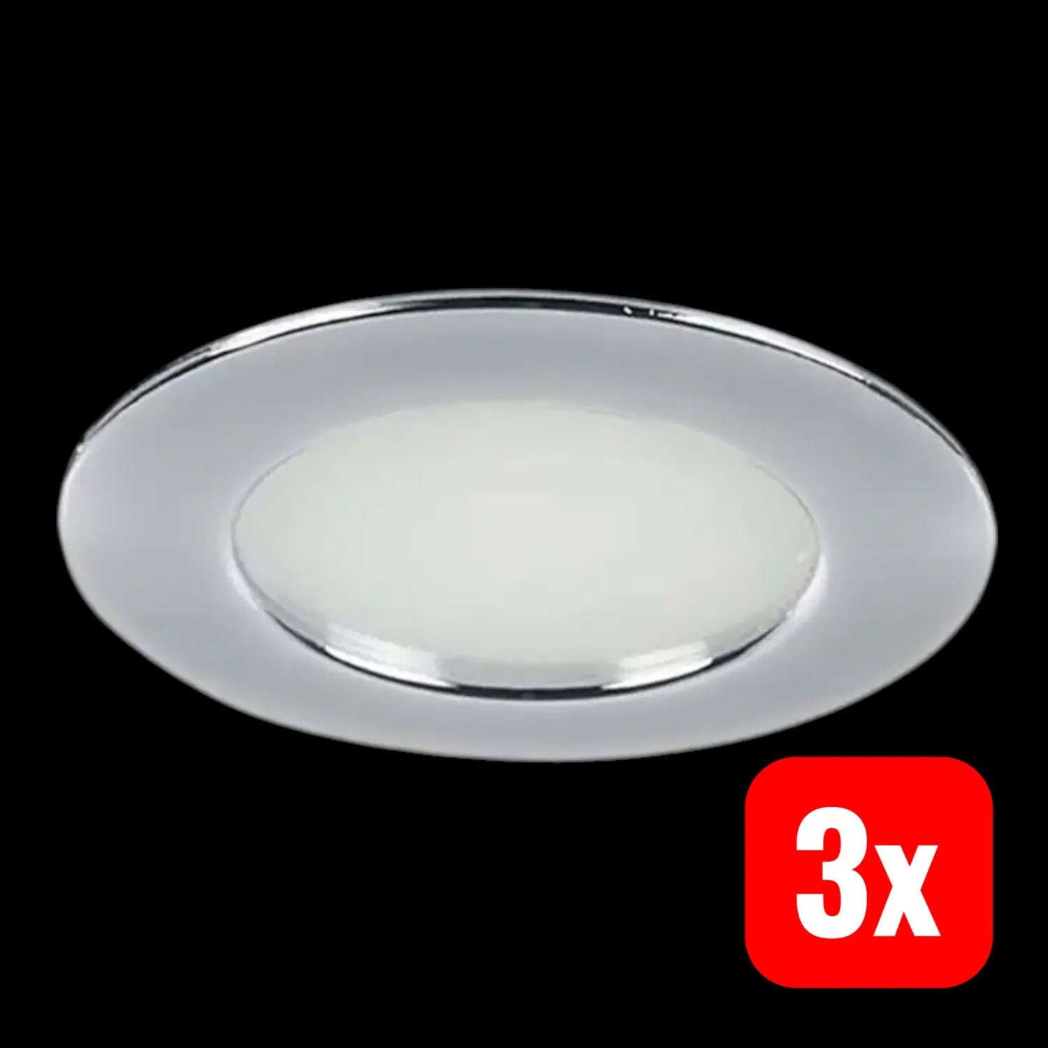 B-Ware Brumberg Leuchte Led Einbauleuchte Downlight Chrom Weiß 12 V Deckeneinbau 3 Stück