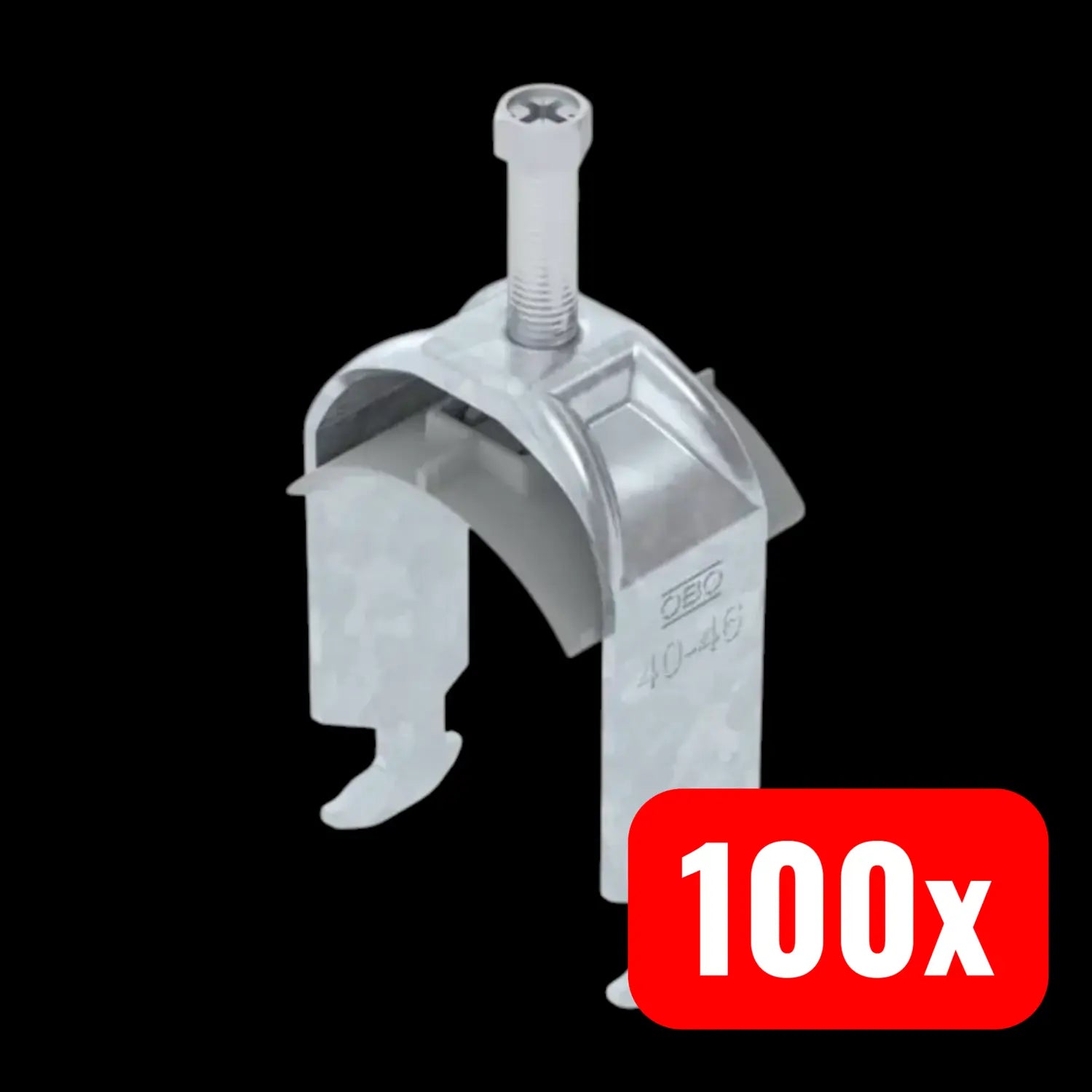 B-Ware Obo Bettermann Bügelschelle Rohrschelle 40 46 Mm Profilschiene Stahl 100 Stück