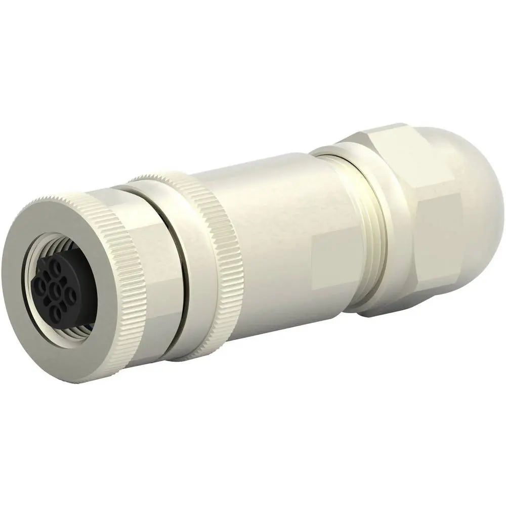 B-Ware Te Connectivity Sensor Steckverbinder Buchse Kupplung M12 Silber 2 Stück