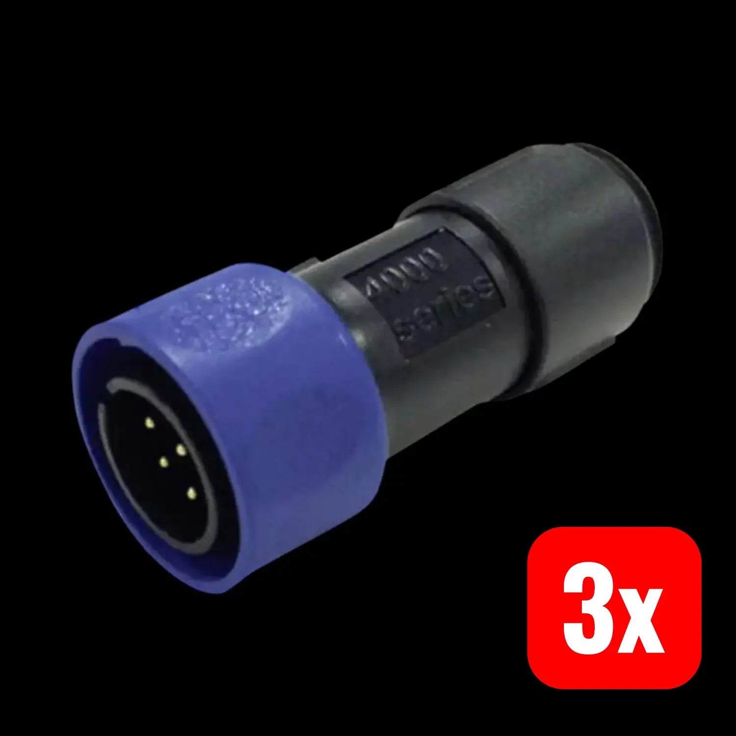 B-Ware Bulgin Rundsteckverbinder Kabeldose Stecker Serie Buccaneer 4000 Schwarz 3 Stück