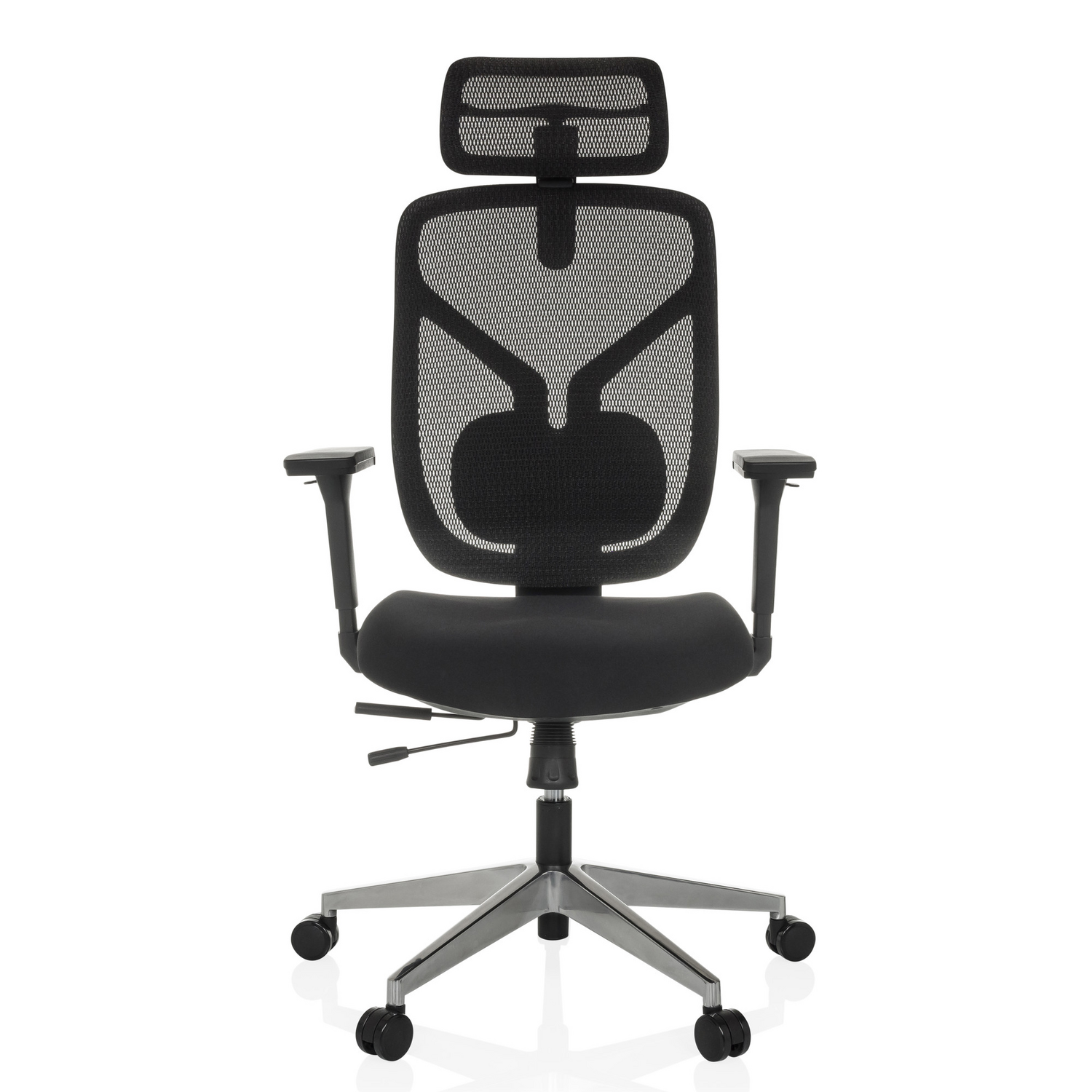 Hjh Office Bürostuhl Cassilis B Schwarz Netzstoff Kopfstütze Lordosenstütze B-Ware