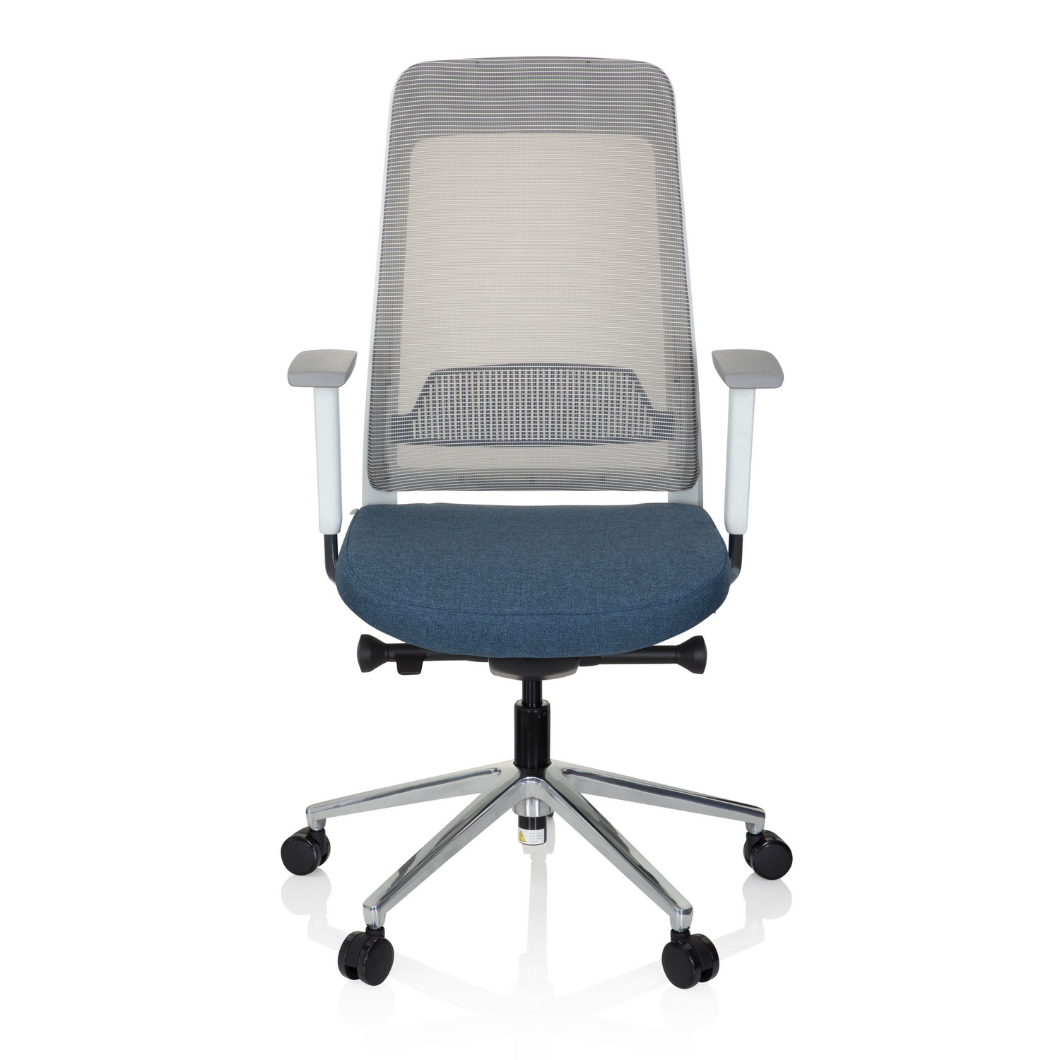 B-Ware Hjh Office Bürostuhl Drehstuhl Chiaro T2 White Netzstoff Stoff Grau Blau Stuhl