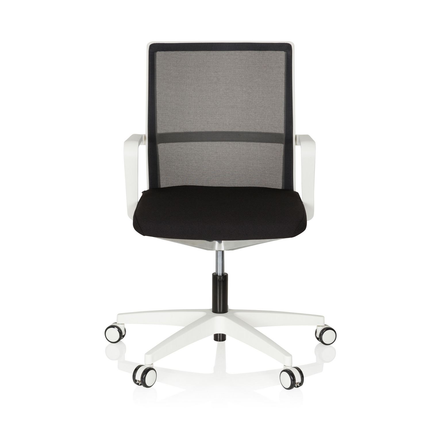 Hjh Office Bürostuhl Drehstuhl Stuhl 3 D Netzstoff Weiss Schwarz Armlehnen Netz B-Ware