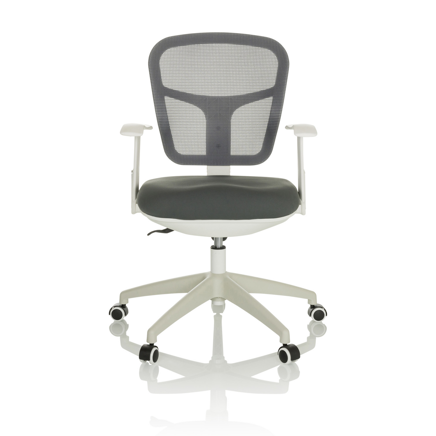 B-Ware Hjh Office Bürostuhl Drehstuhl Schreibtischstuhl Netzstoff Stoff Armlehne Grau