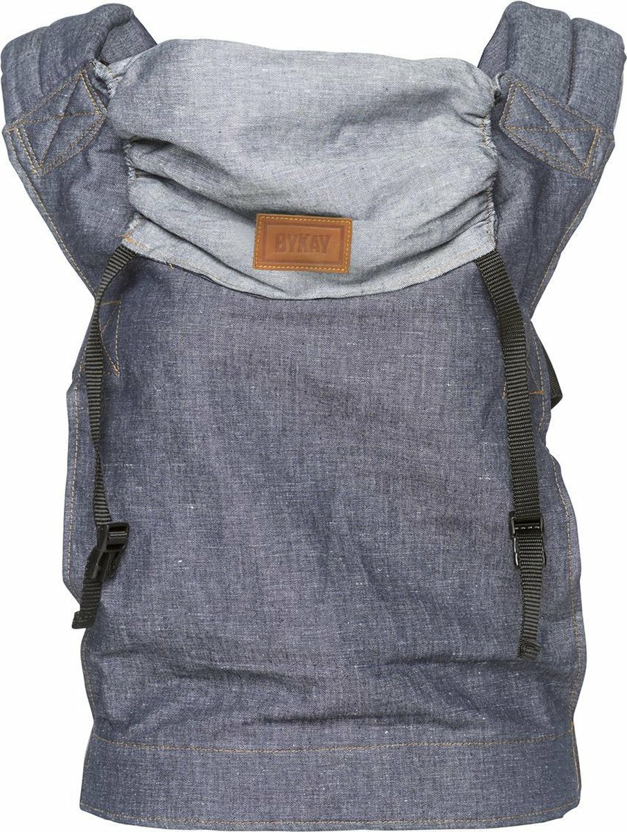 B-Ware Bykay Click Carrier Classic Trage Babytrage Kindertrage Bauchtrage Jeans Dunkel