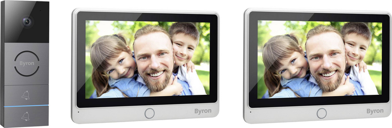 B-Ware Byron Dic 24122 Video Türsprechanlage Set Sprechanlage Gegensprechanlage Aufputz