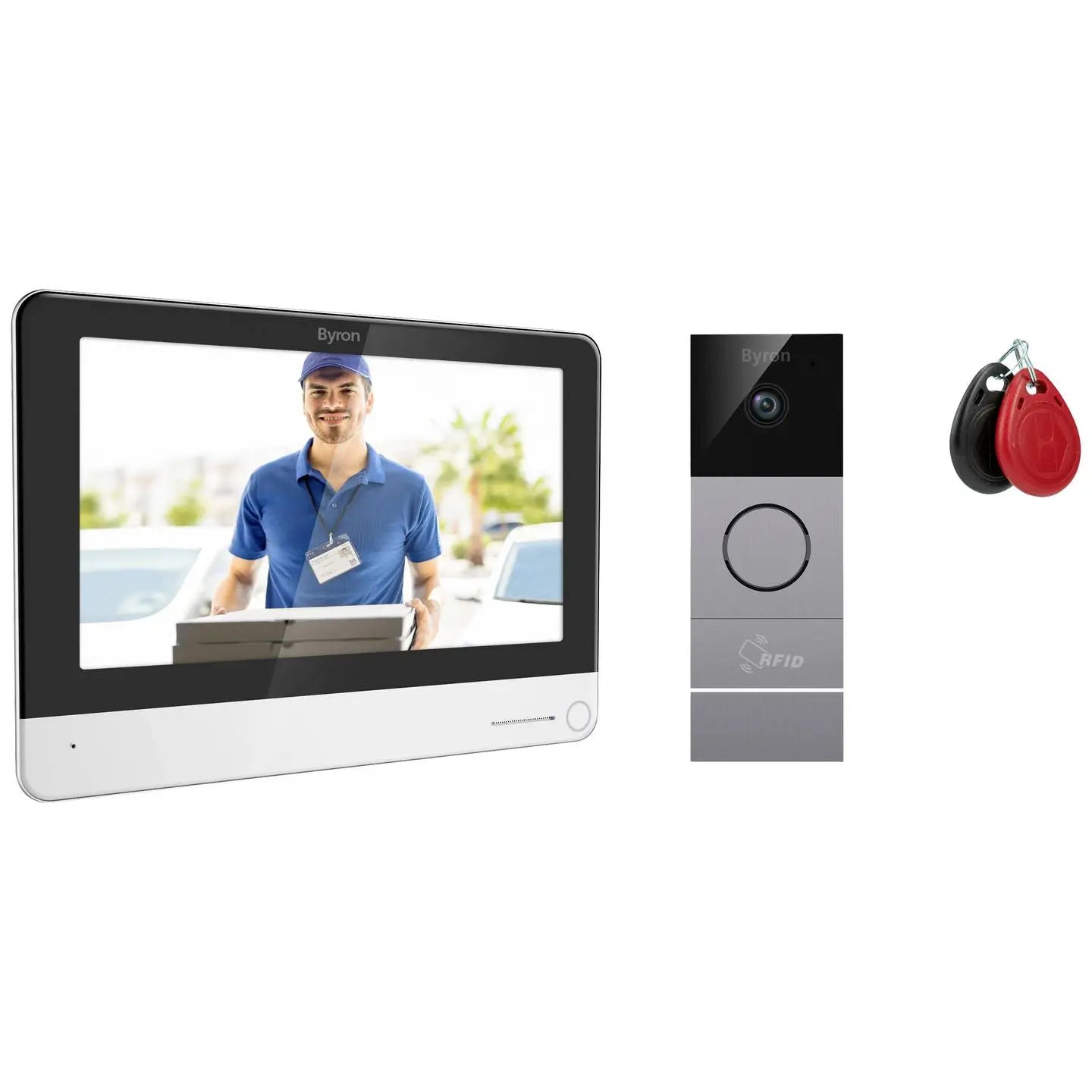 B-Ware Byron Video Türsprechanlage Gegensprechanlage Wlan Rfid Kamera Set Touchscreen