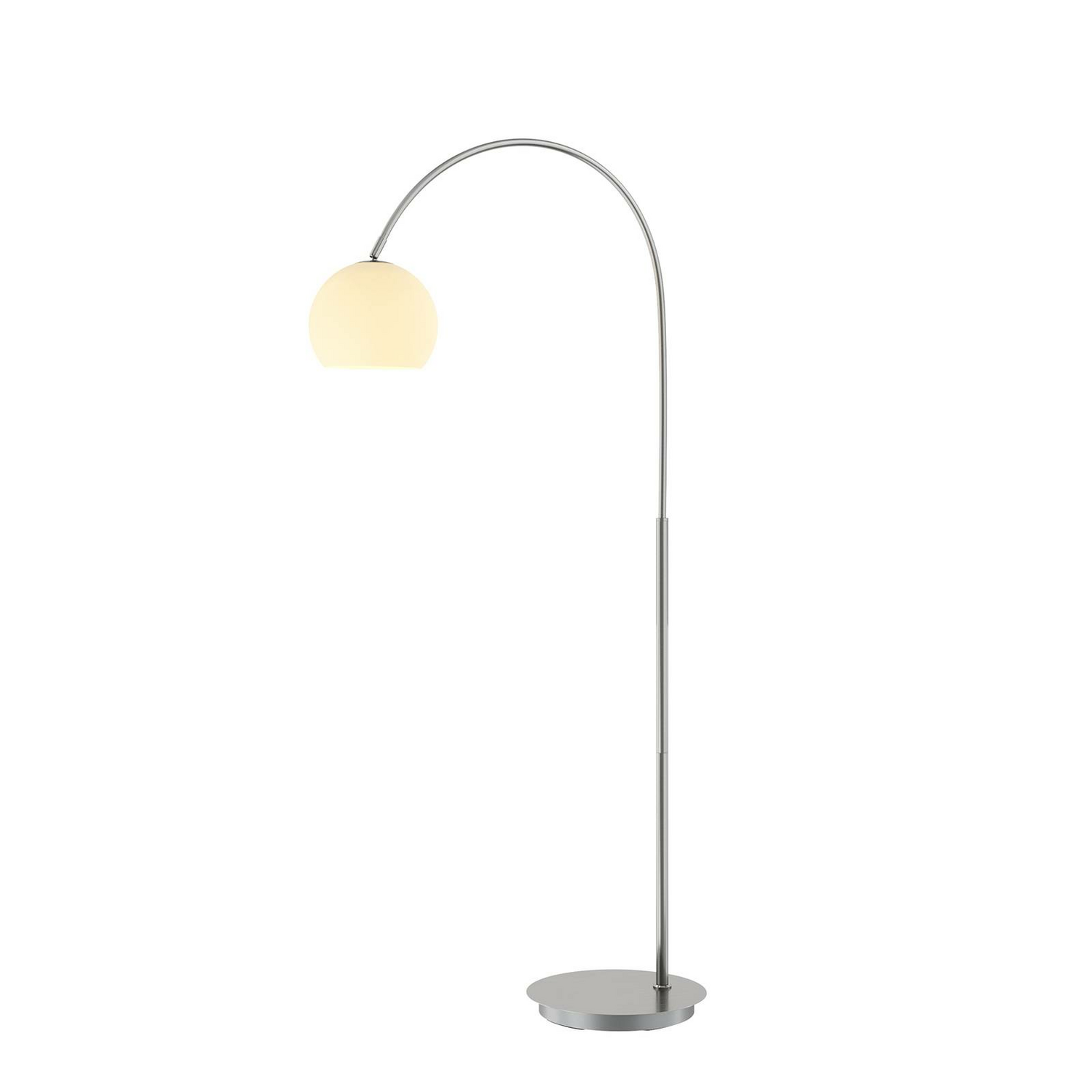 B-Ware Lindby Cynthia Bogenstehlampe Stehlampe Stehleuchte Lampe E27 Glas Nickel M127