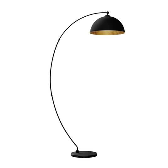 B-Ware Lindby Stehleuchte Bogenlampe Jonera Metall Schwarz Wohnzimmerlampe Modern968