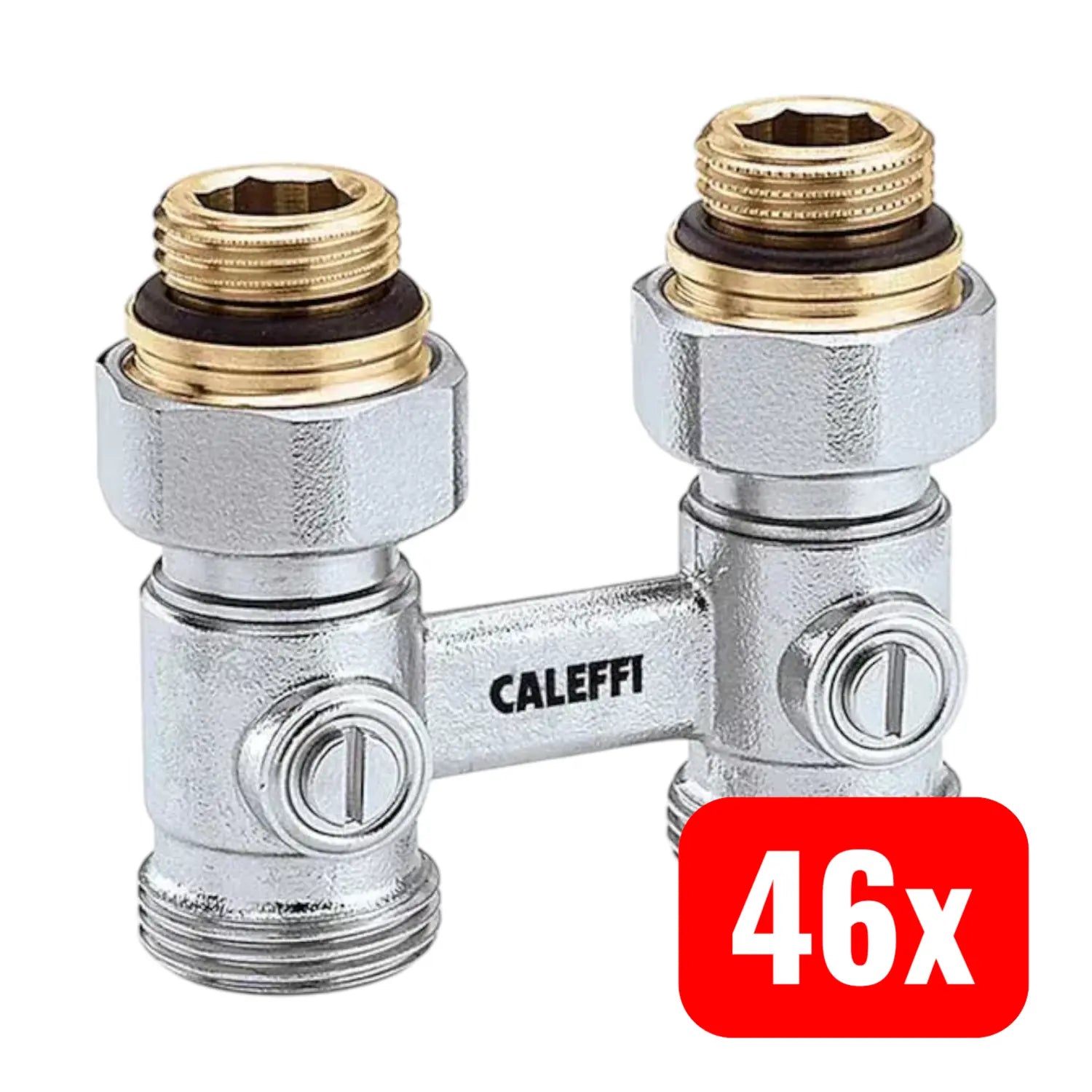 B-Ware Caleffi Hahnblock Ventil Zweirohr 301041 Durchgang Heizkörper 10 Bar 46 Stück